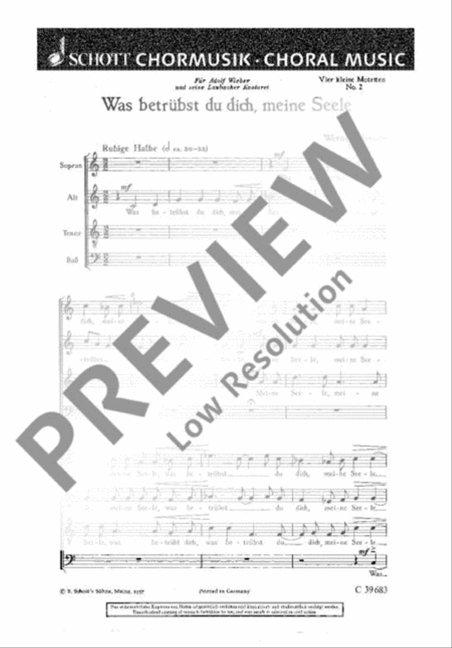 Vier kleine Motetten SSATB scores gallery preview page 2