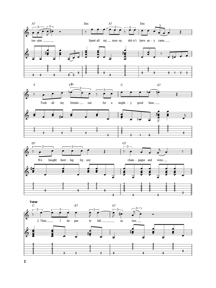 Nobody Knows You When You're Down And Out Acoustic Guitar scores gallery preview page 2