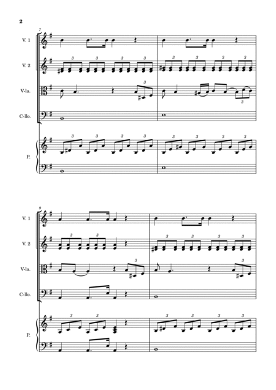 Guarda che Luna String Quartet scores gallery preview page 2