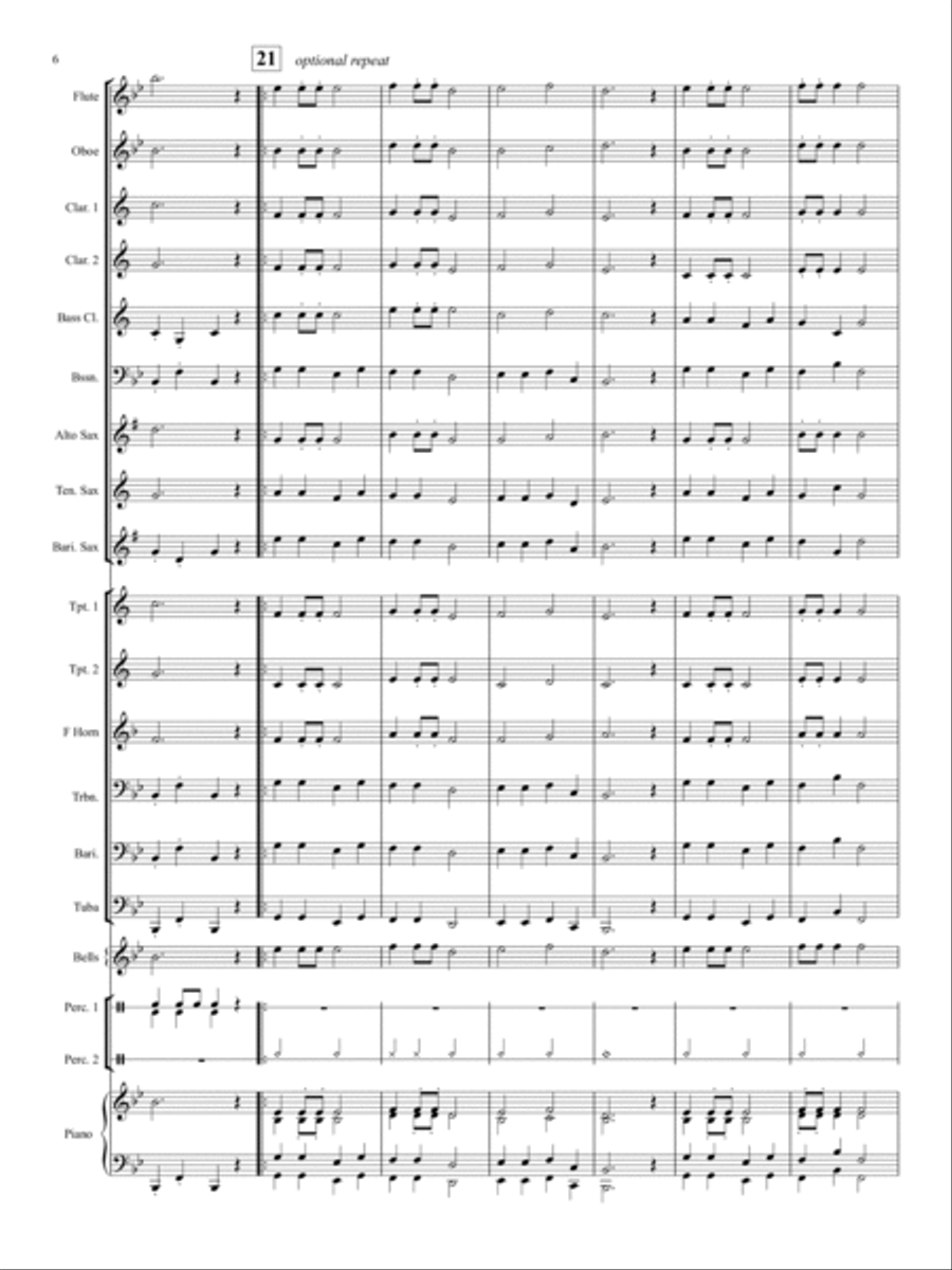 Dance of the Snowmen Concert Band scores gallery preview page 5