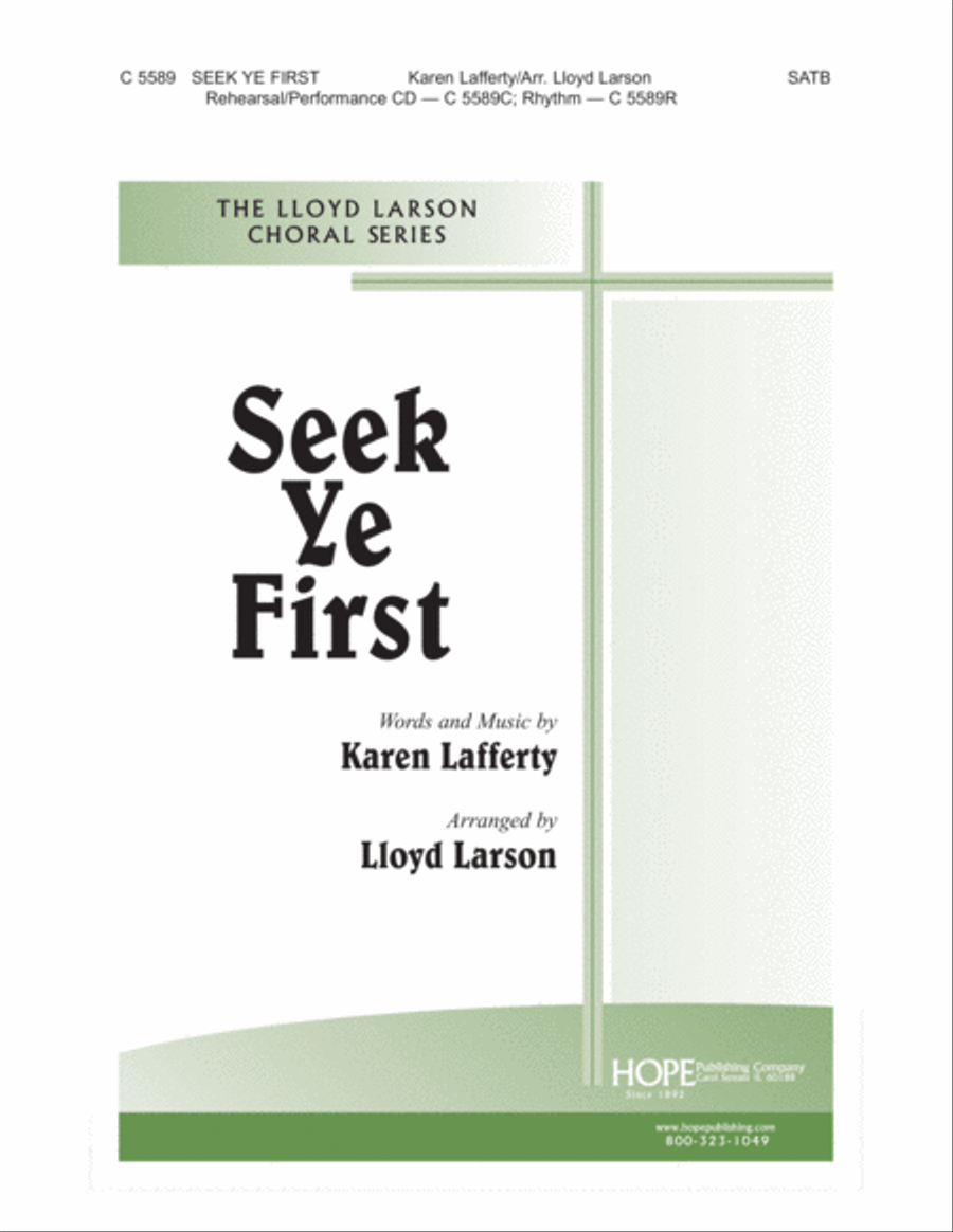 Seek Ye First 4-Part scores gallery preview page 1