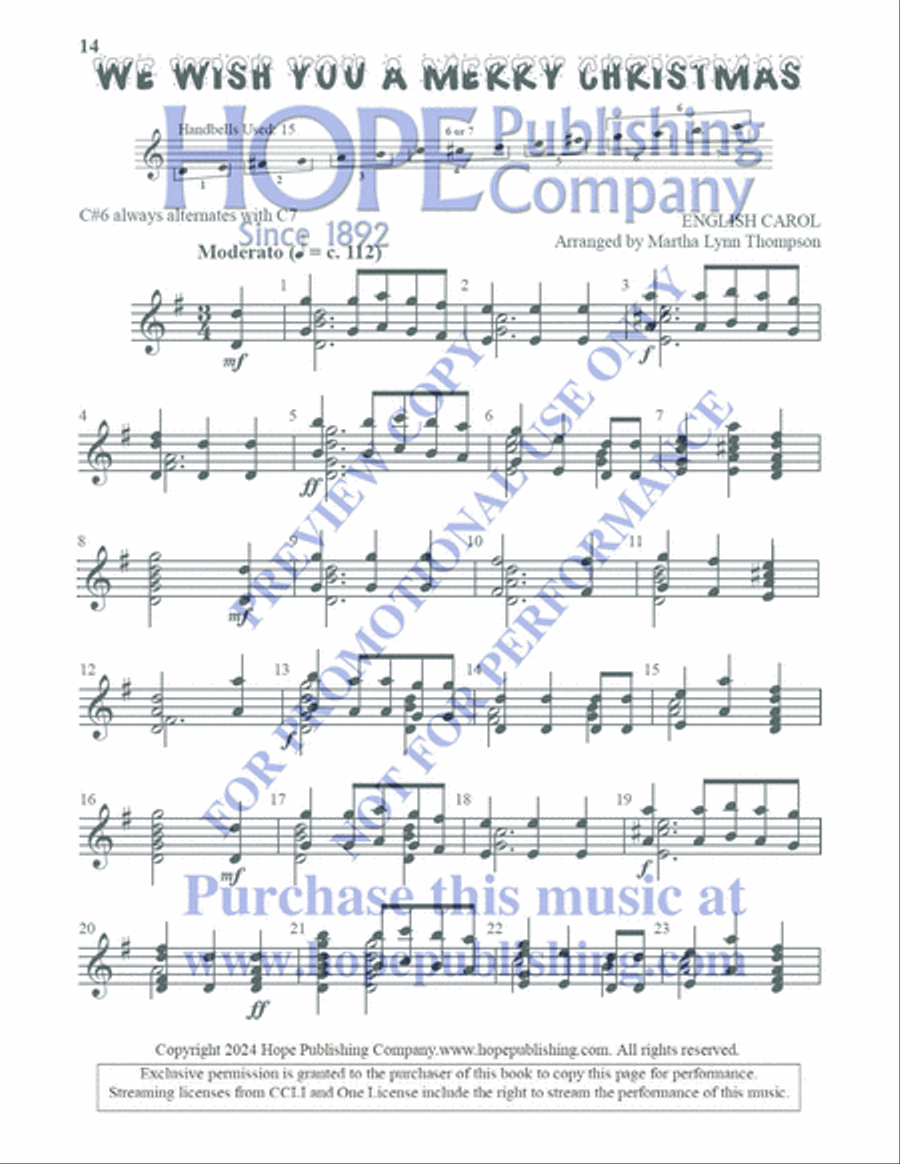 Ring with Less for Christmas Handbell Choir scores gallery preview page 15