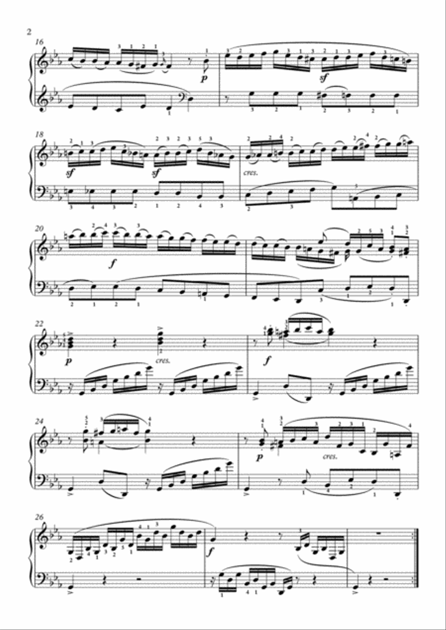 Scarlatti-Sonata in c-minor L.406 K.37(piano) Piano Solo scores gallery preview page 3