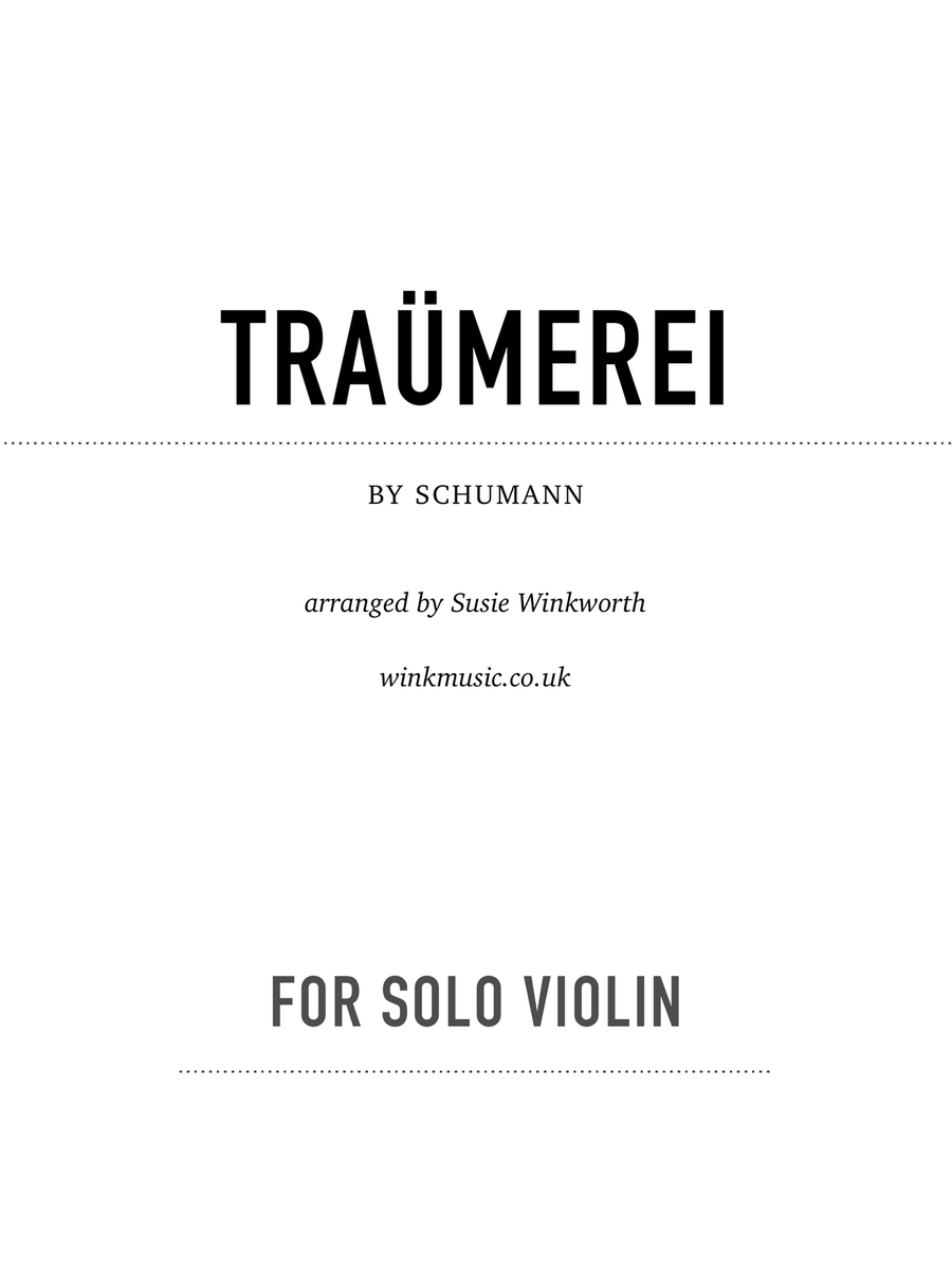 Traumerei Violin Solo scores gallery preview page 1