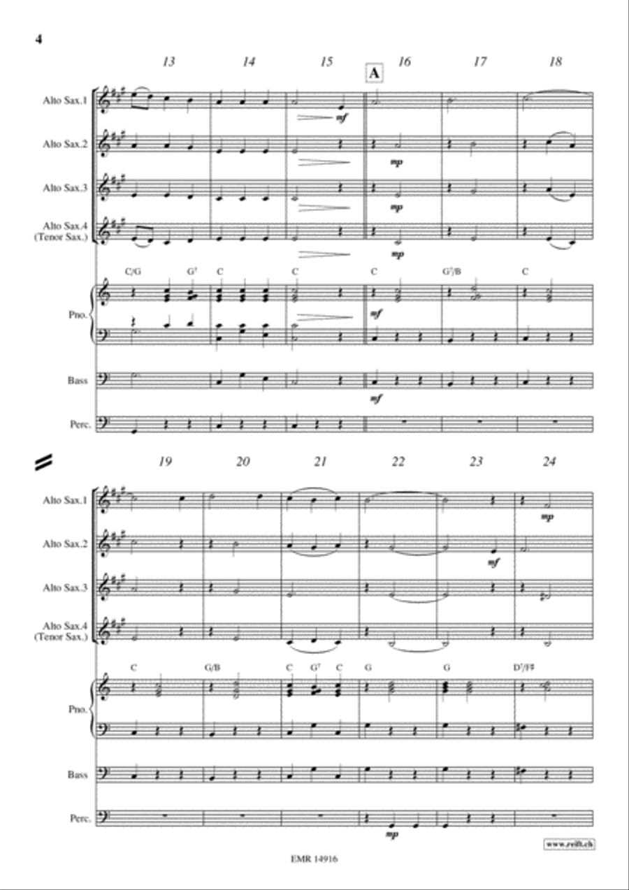 Plaisir d'Amour Alto Saxophone scores gallery preview page 4