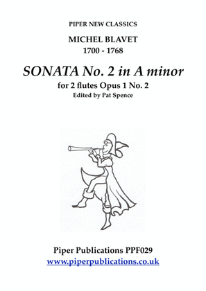 Book cover for BLAVET SONATA No. 2 IN A MINOR FOR 2 FLUTES
