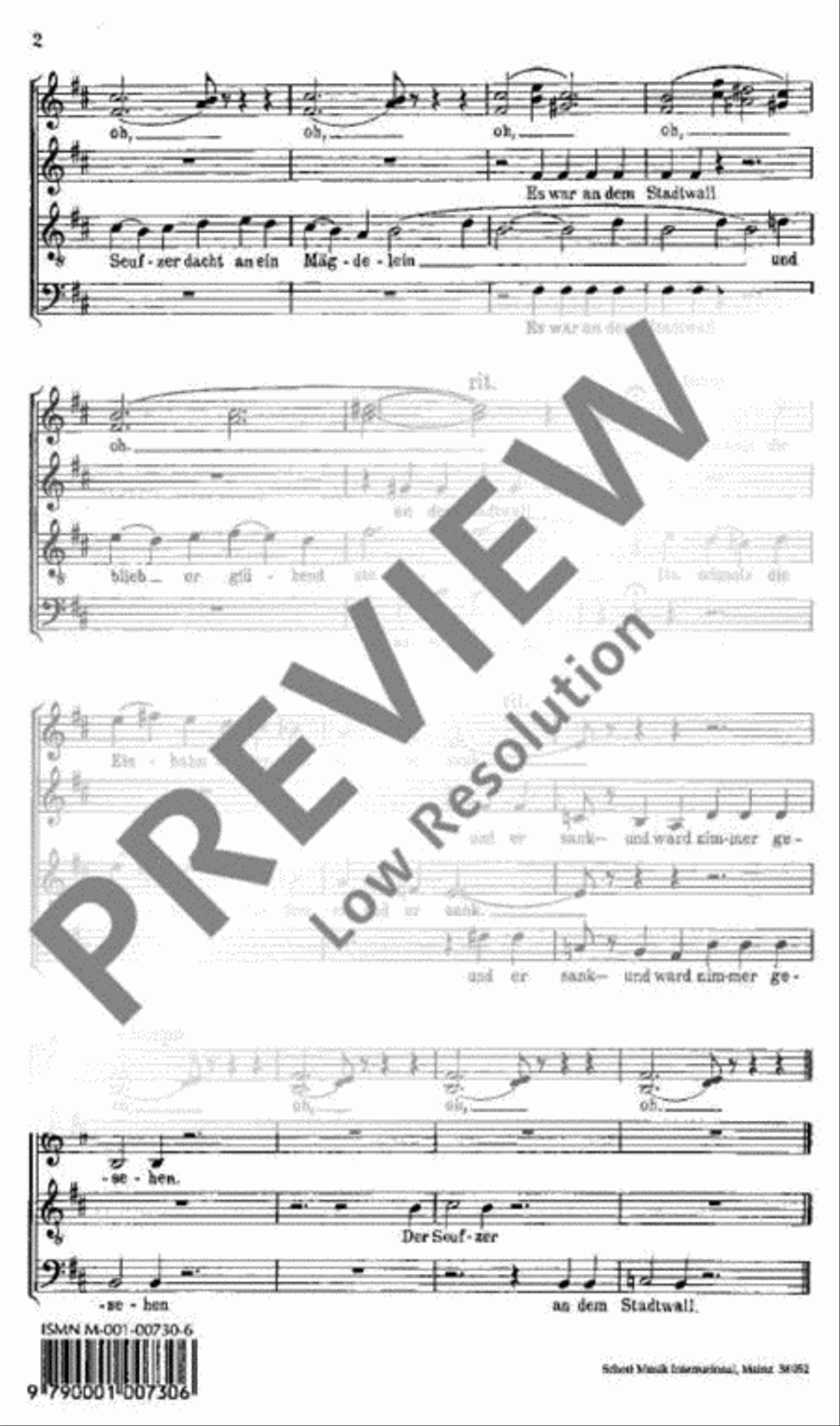 Vier Morgensternlieder 4-Part scores gallery preview page 3