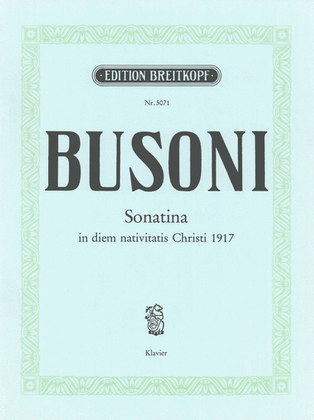 Book cover for Sonatina in diem nativitatis Christi MCMXVII K 274