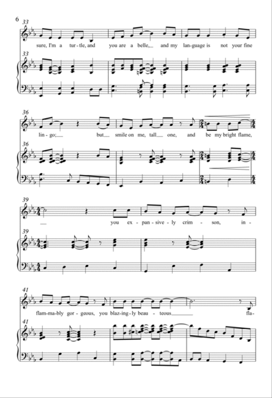 The Turtle and the Flamingo Unison Choir scores gallery preview page 4