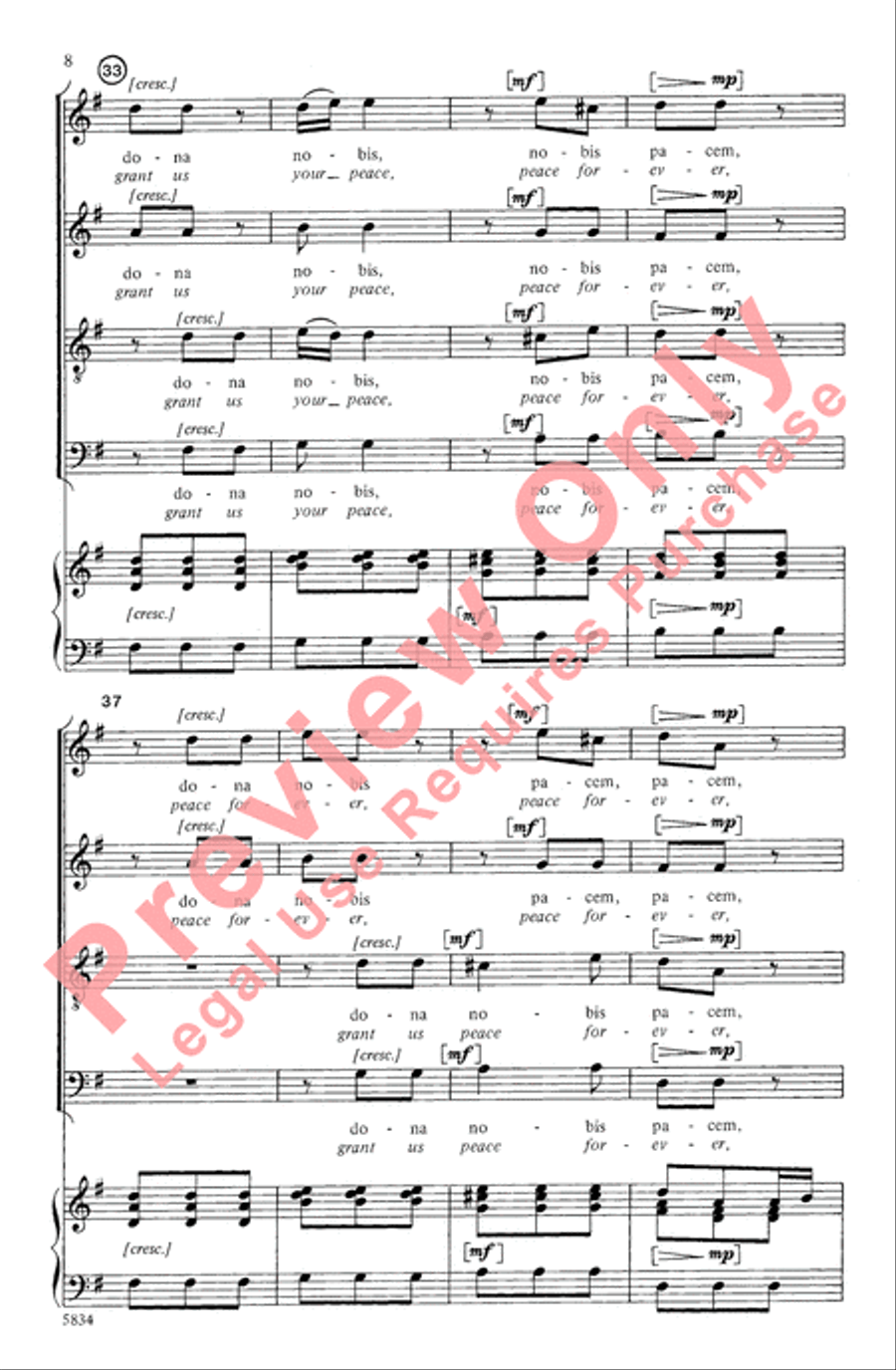 Agnus Dei 4-Part scores gallery preview page 8