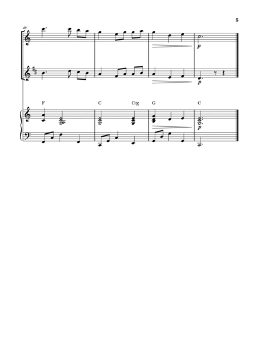 The Love Of God (Flute and Tenor Sax Duet with Piano) Woodwind Duet scores gallery preview page 5