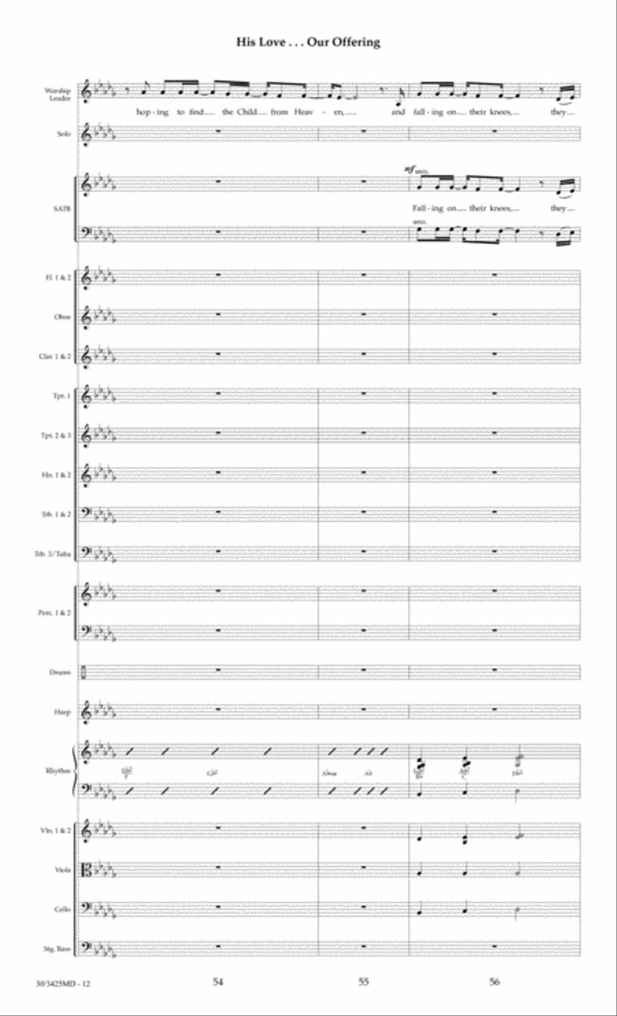 His Love...Our Offering - Orchestral Score and Parts Choir scores gallery preview page 15
