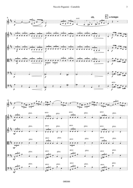 Niccolo Paganini - Cantabile - violin and strings