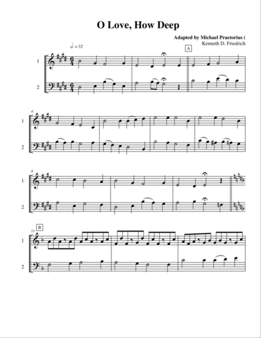 Ten Selected Hymns for the Performing Duet, Vol. 7 - horn and low horn Brass Duet scores gallery preview page 3