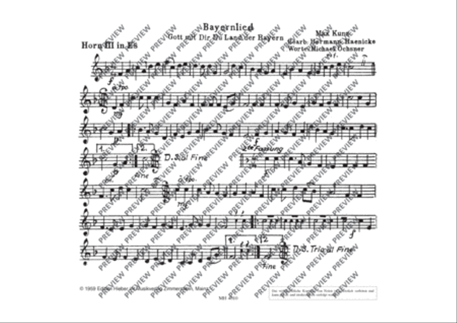 Bayernlied Concert Band scores gallery preview page 16