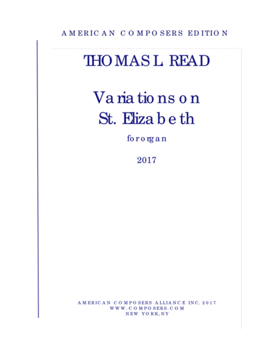[Read] Variations on St. Elizabeth