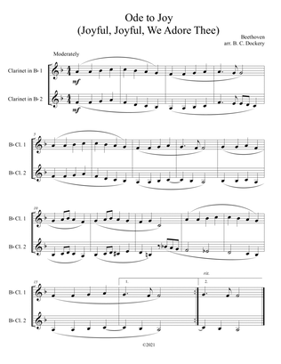 Ode to Joy (Clarinet Duet)