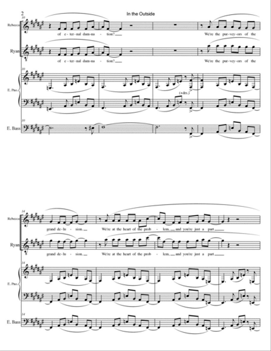 In the Outside Piano, Vocal, Guitar scores gallery preview page 2