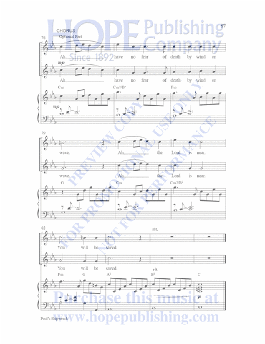 Sailor's Bible Children's Choir scores gallery preview page 88