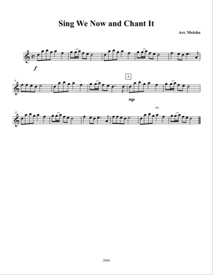 Sing We Now and Chant It for Clarinet Choir Clarinet Choir scores gallery preview page 5
