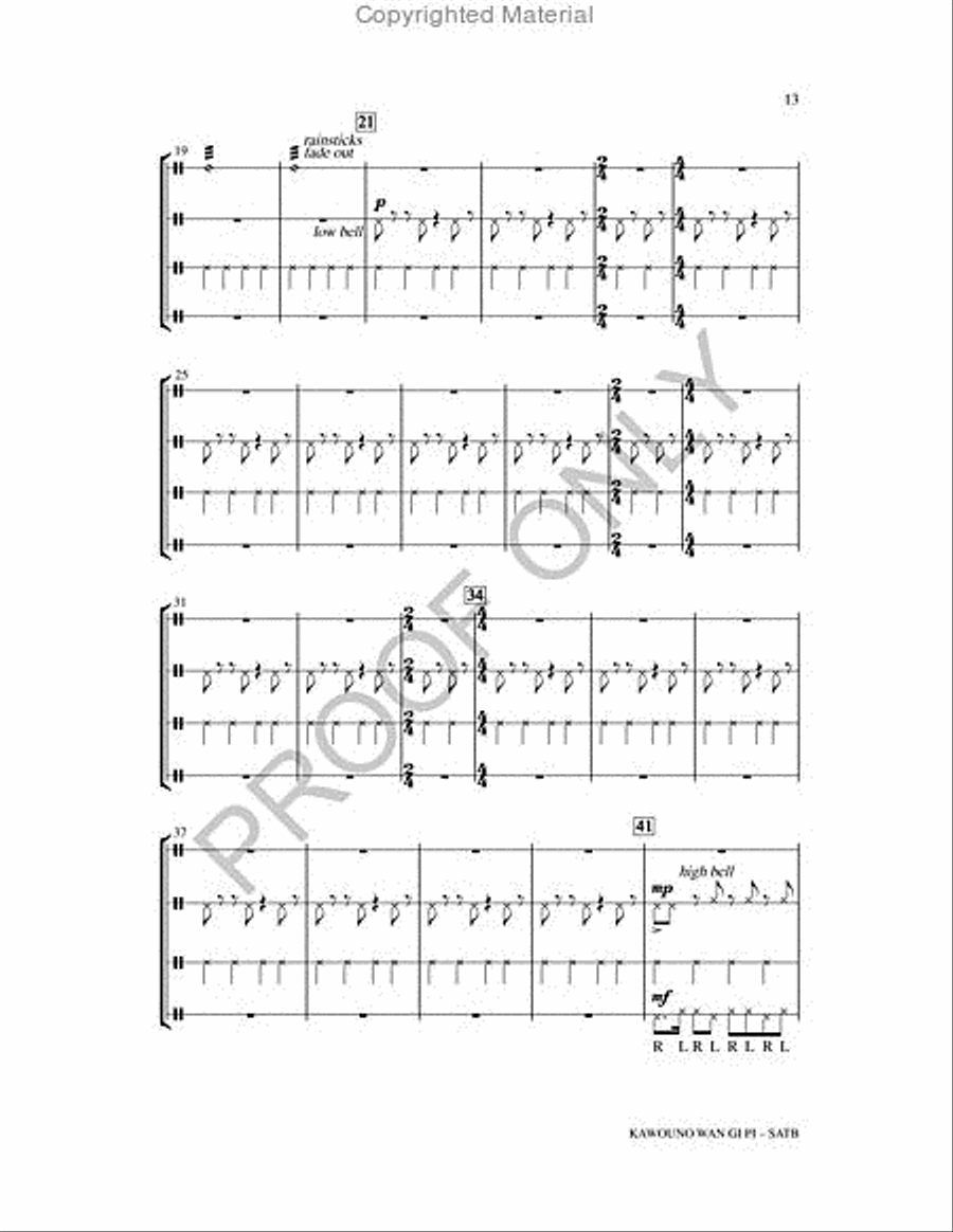 Kawouno Wan Gi Pi 4-Part scores gallery preview page 13