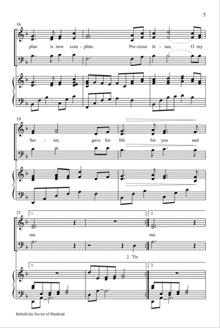 Behold the Savior of Mankind 3-Part scores gallery preview page 4
