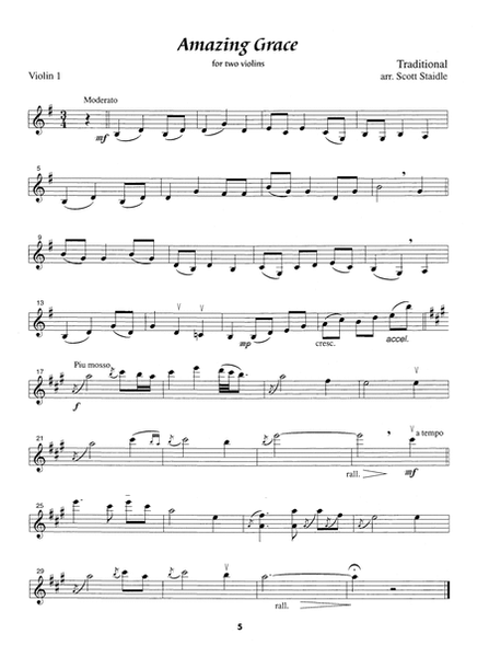 Wedding Music for Two Violins by Scott Staidle Violin Solo - Digital Sheet Music
