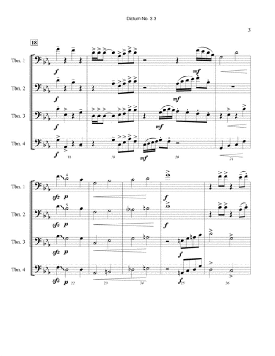 Dictum No. 3 Dictum No. 3 Brass Ensemble scores gallery preview page 3