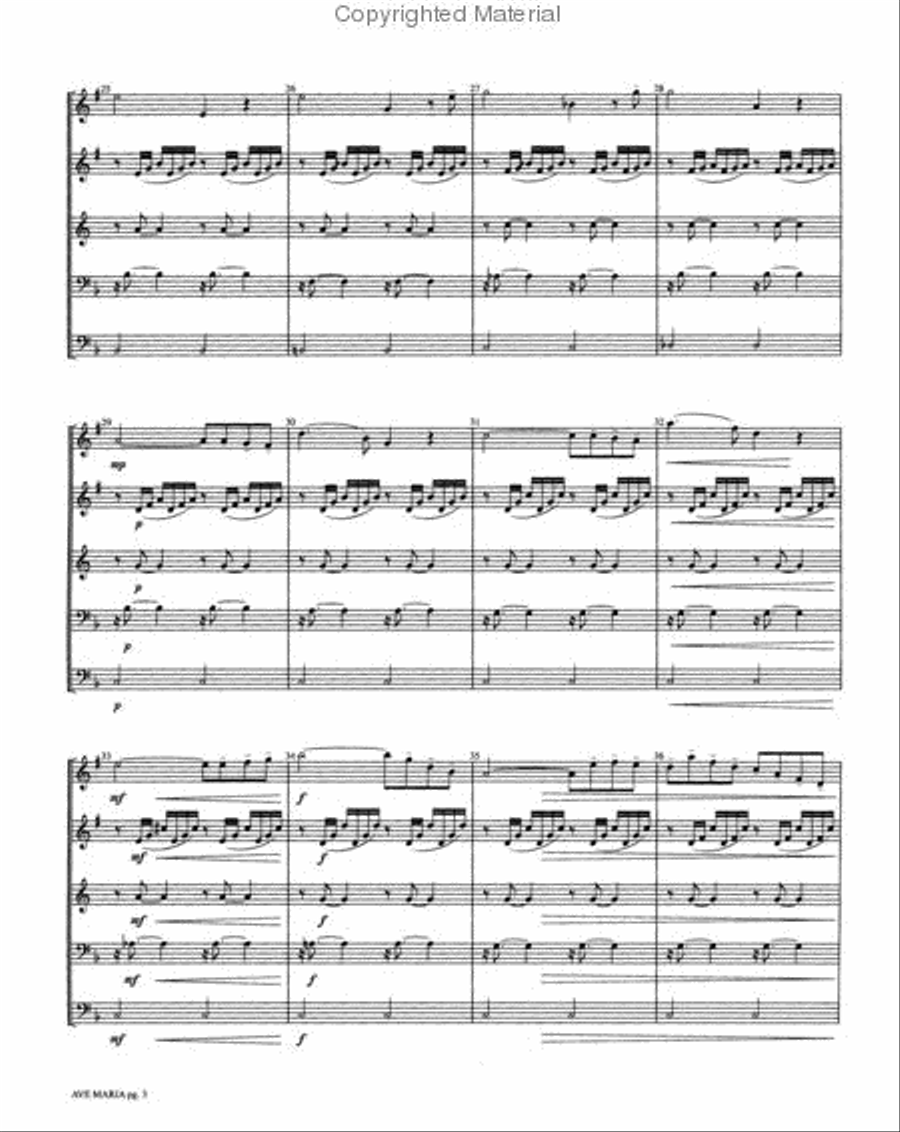 Ave Maria Brass Quintet scores gallery preview page 3