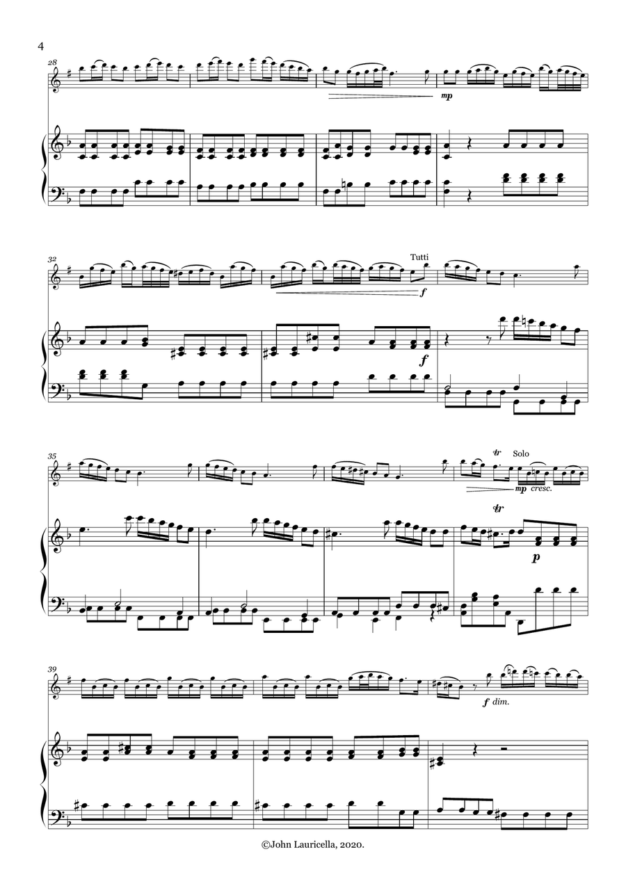 La Stravaganza No. 2 in E minor, RV. 279 Woodwind Quartet scores gallery preview page 5