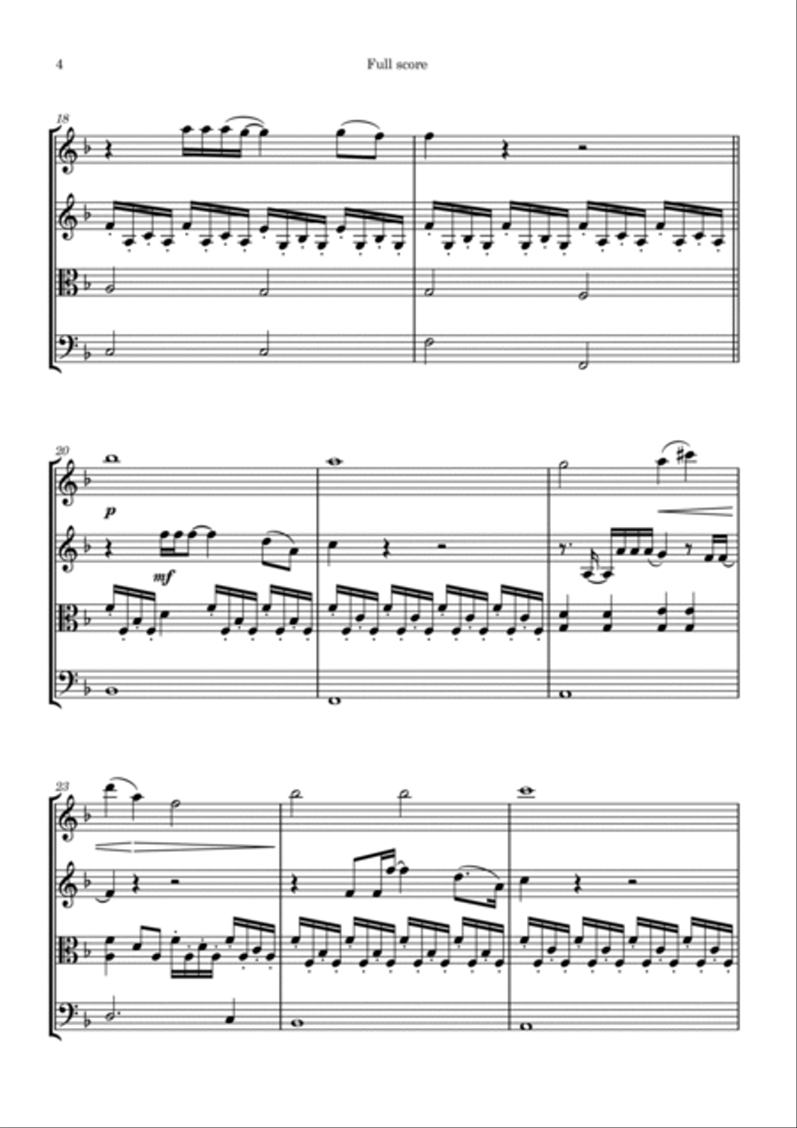 Butterfly String Quartet scores gallery preview page 4