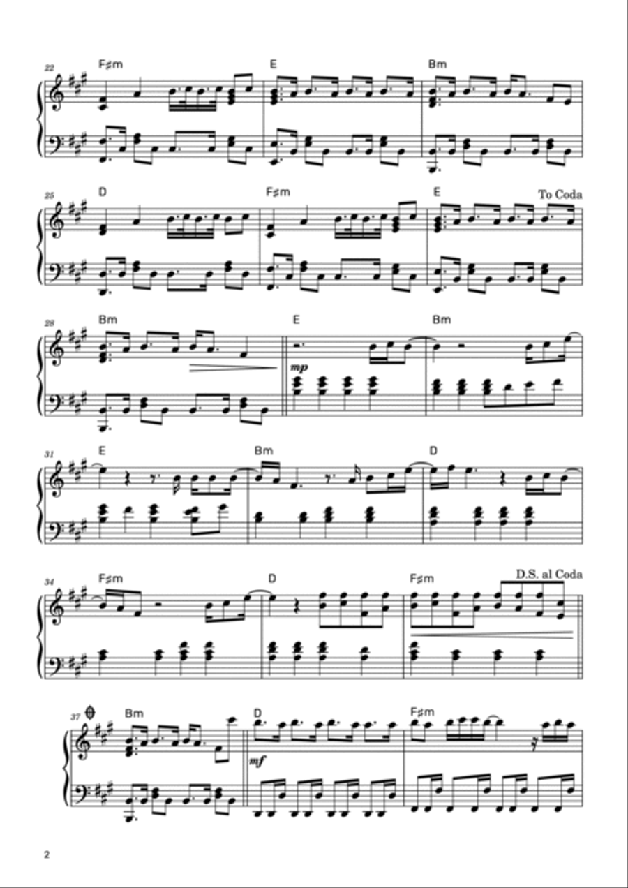 Cinnamon Girl Piano Solo scores gallery preview page 2