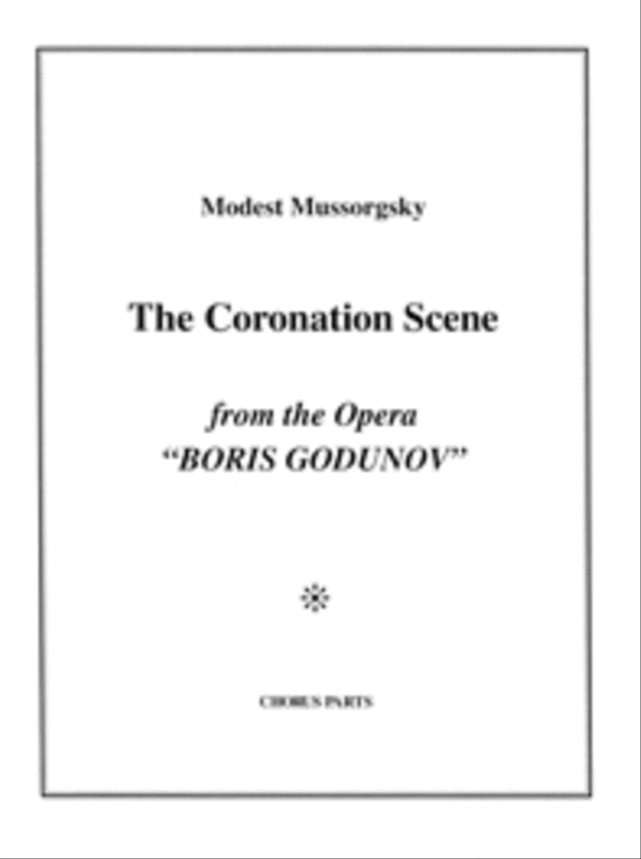 Coronation Scene from 'Boris Godunov' (Choral Parts) 4-Part scores gallery preview page 1