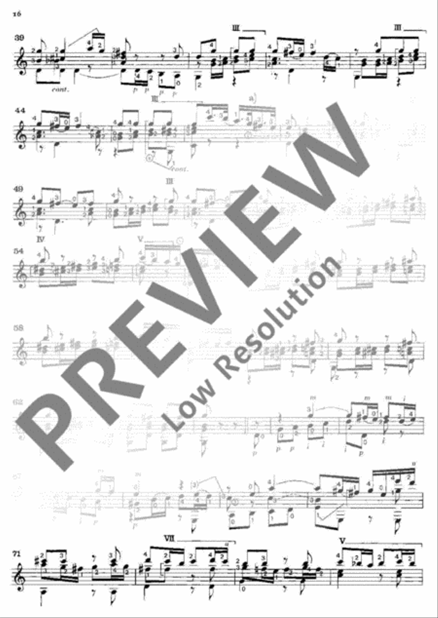 24 Selected Studies Classical Guitar scores gallery preview page 17