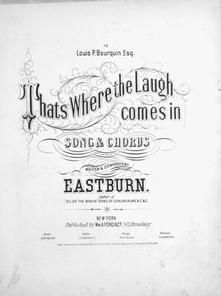 Book cover for That's Where the Laugh Comes In. Song & Chorus