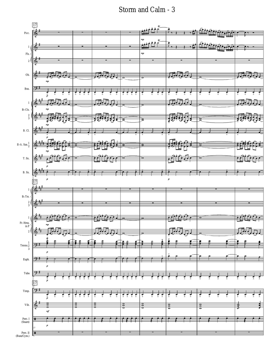 Storm and Calm Concert Band scores gallery preview page 3