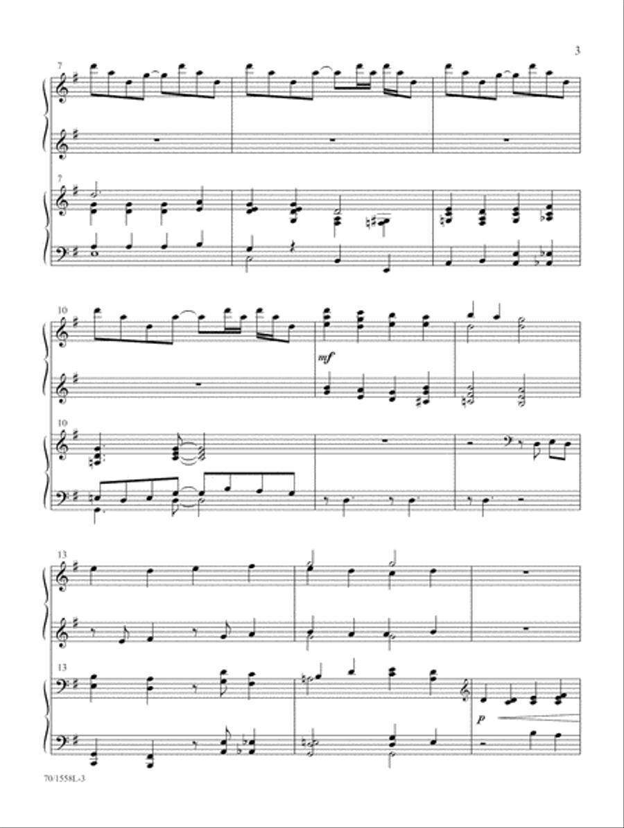 Jazz Moods for Christmas (Digital Delivery) 1 Piano, 4-Hands scores gallery preview page 3