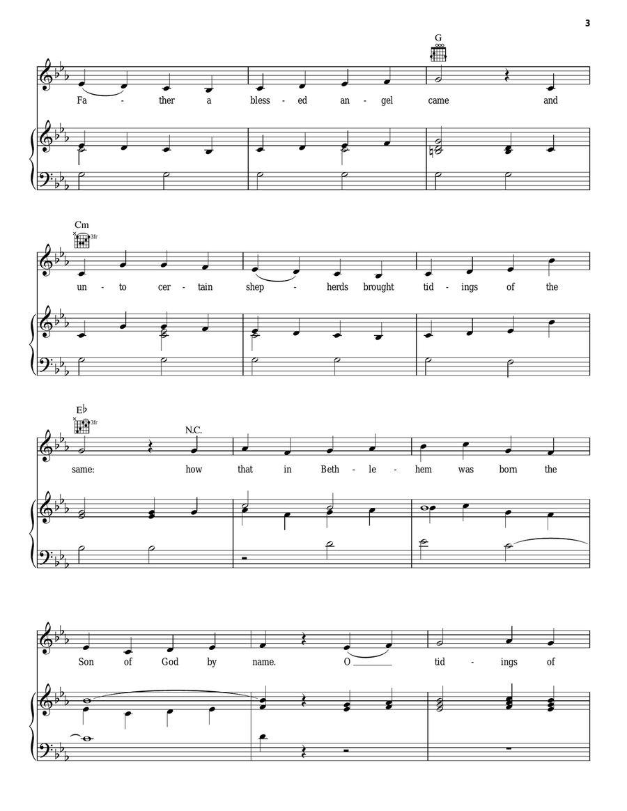 God Rest Ye Merry, Gentlemen Piano, Vocal, Guitar scores gallery preview page 3