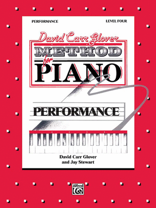 Book cover for David Carr Glover Method for Piano Performance