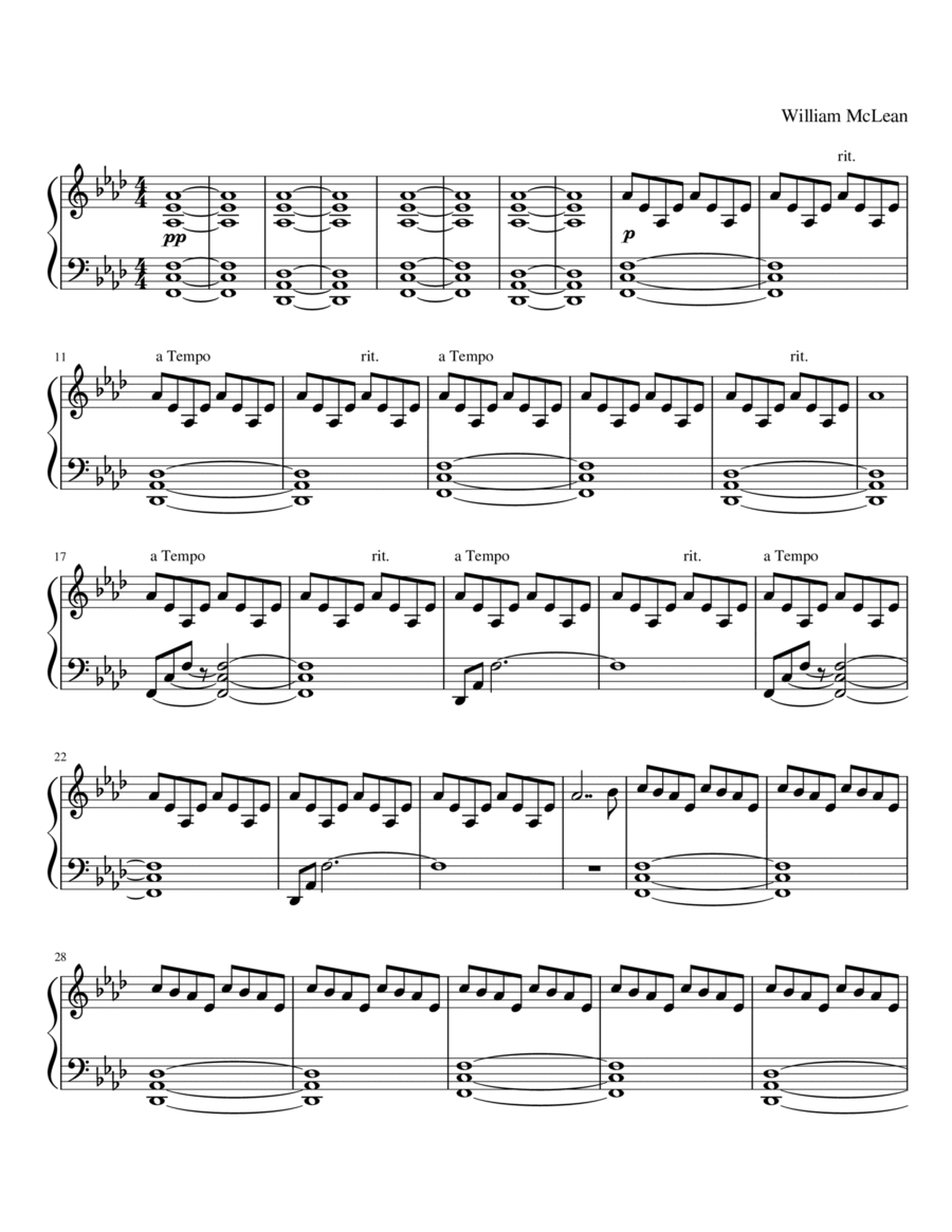 Rest Piano Solo scores gallery preview page 1