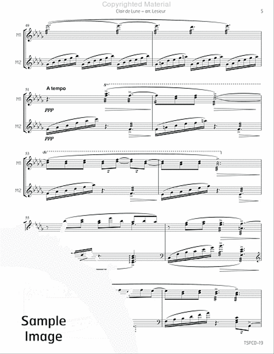 Clair de Lune Marimba scores gallery preview page 8