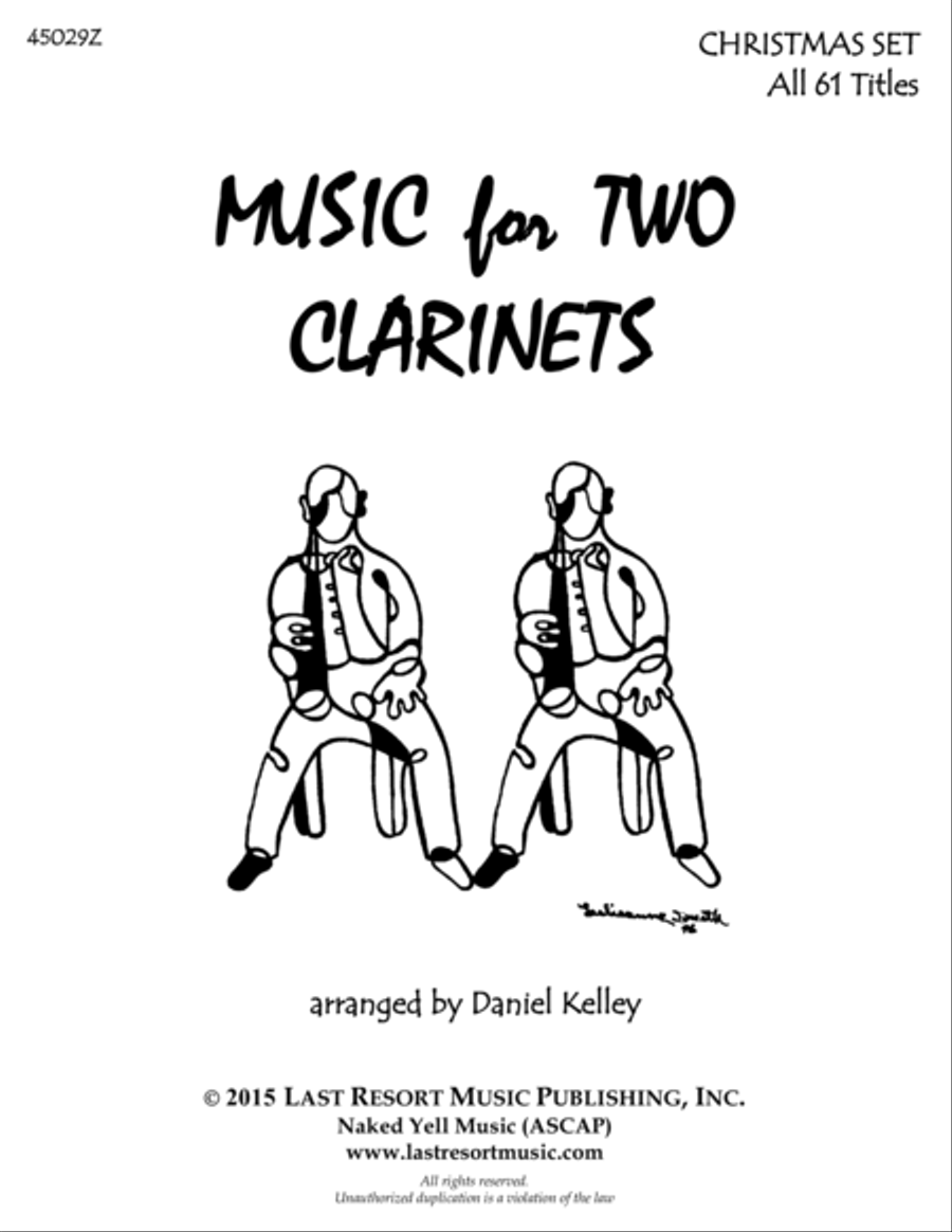 Christmas Duets for Clarinet - Complete Set - Music for Two Clarinets Clarinet Duet scores gallery preview page 1