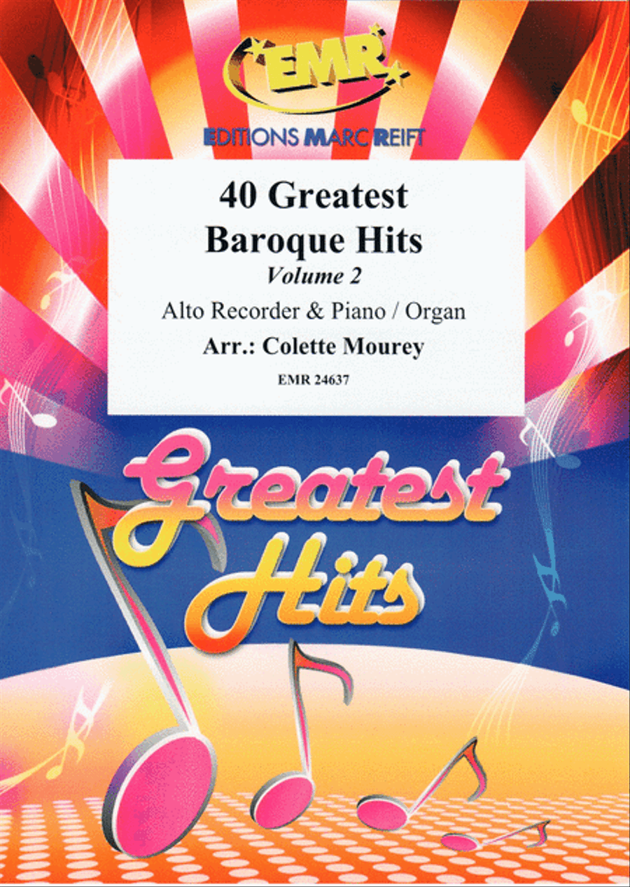 40 Greatest Baroque Hits Volume 2 Alto Recorder scores gallery preview page 1