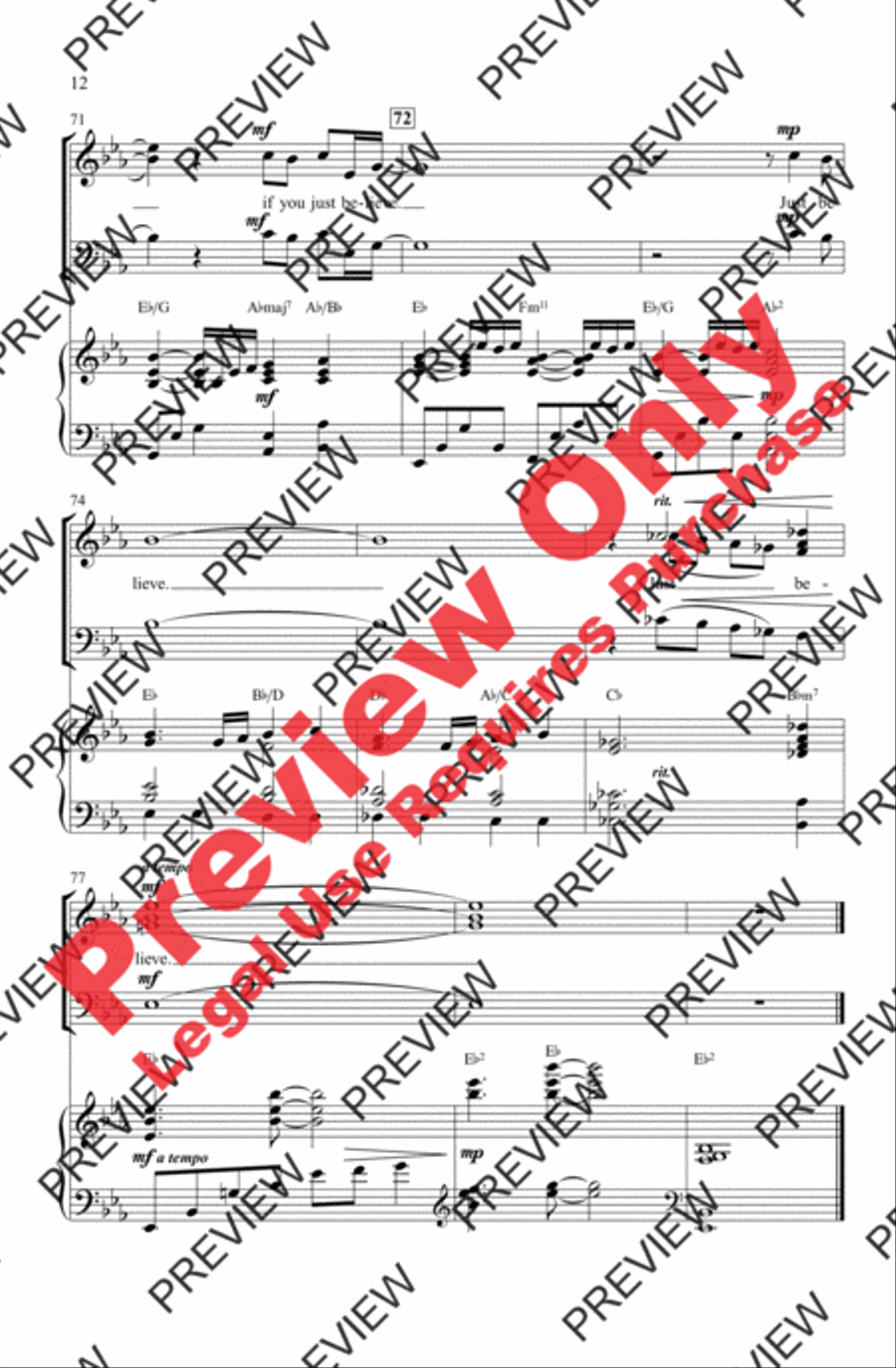 Believe 3-Part scores gallery preview page 12