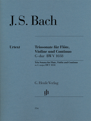 Book cover for Trio Sonata for Flute, Violin and Continuo BWV 1038