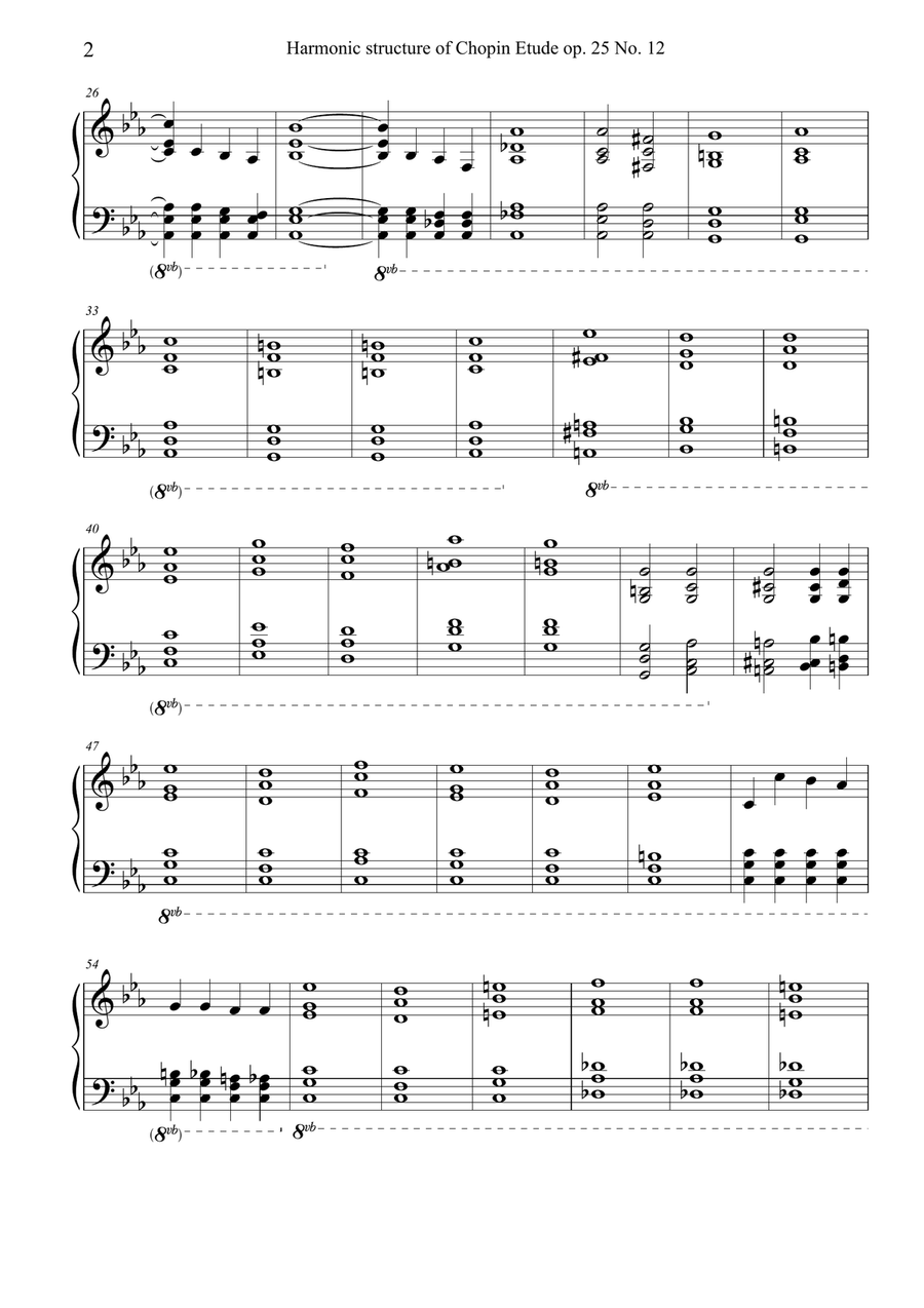 Chopin Etude op. 25 No 12 - Harmonic structure for practicing Piano Method scores gallery preview page 2
