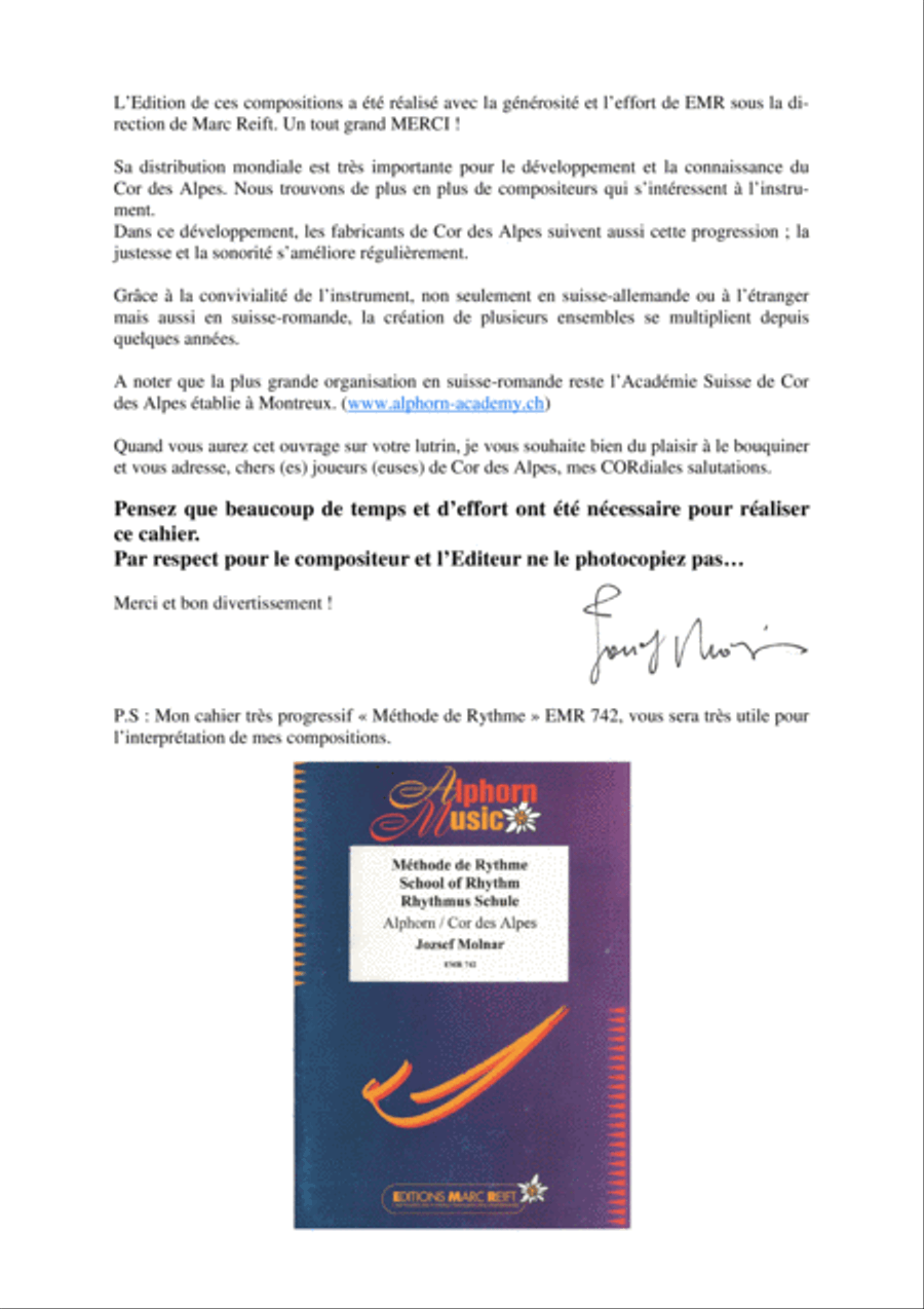 Les 4 Saisons Alphorn scores gallery preview page 3