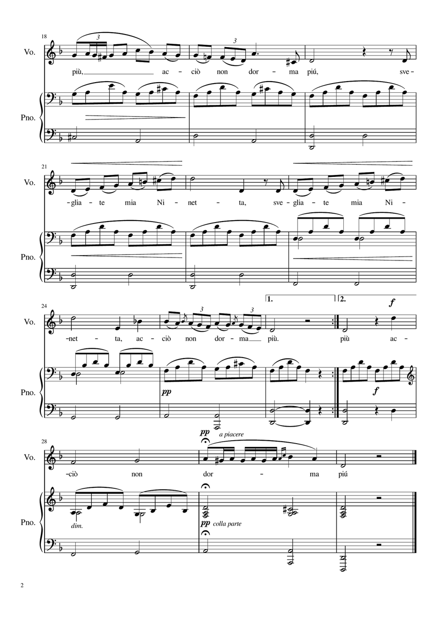 Nina - D Minor Voice Solo scores gallery preview page 3