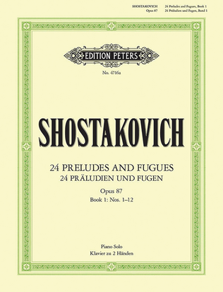 Book cover for 24 Preludes and Fugues Op. 87 for Piano