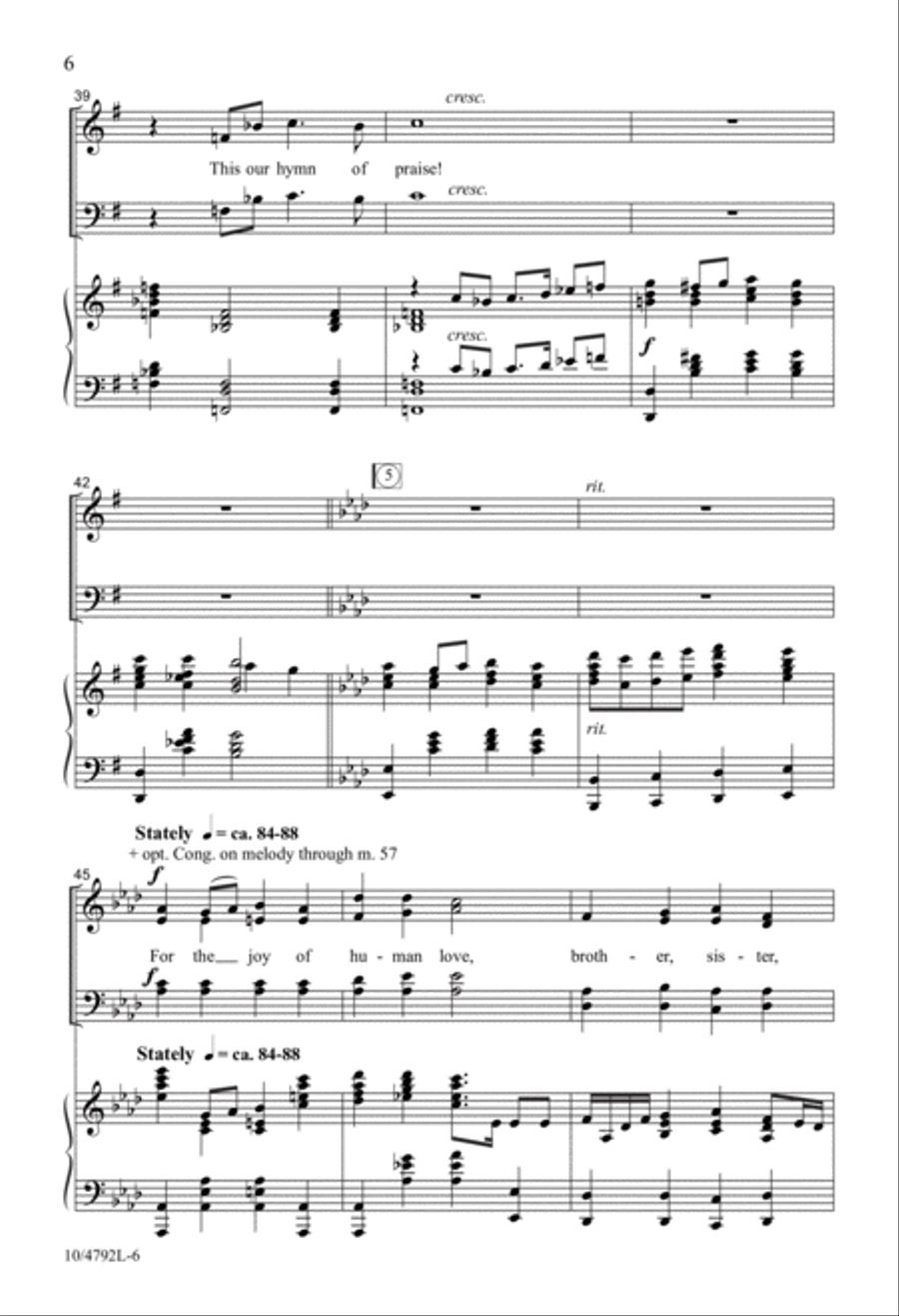 For the Beauty of the Earth 4-Part scores gallery preview page 6